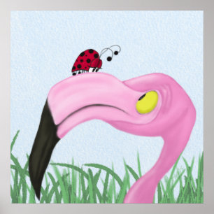 Hübsch rosa Flamingo Poster