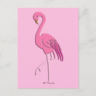 Hübsch rosa Flamingo Postkarte