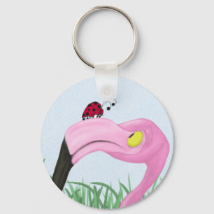 Hübsch rosa Flamingo Schlüsselanhänger