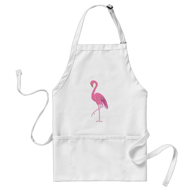 Hübsch rosa Flamingo Schürze (Vorne)