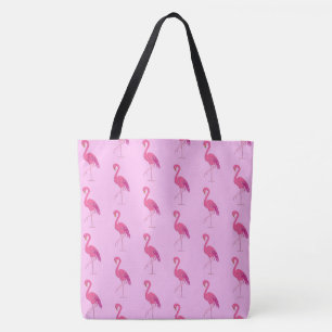 Hübsch rosa Flamingos auf rosa Untergrund Tasche