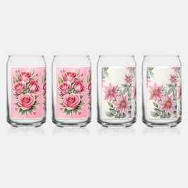 Hübsch rosa Floral Dosenglas