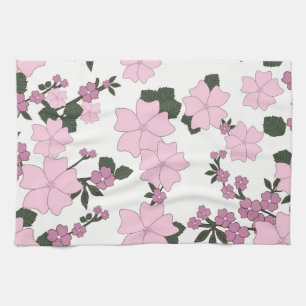 Hübsch rosa Floral Handtuch