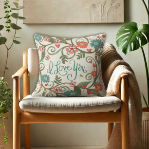 Hübsch rosa florale I Liebe Sie Kissen