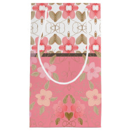 Hübsch-rosa-Flower-Geschenktasche Kleine Geschenktüte