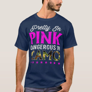 Hübsch rosa gefährlich in der Camouflage Jagd Hobb T-Shirt