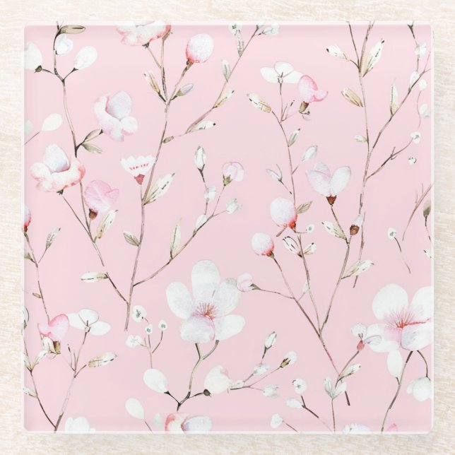 Hübsch rosa glasuntersetzer (Vorderseite)