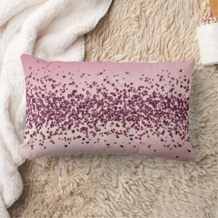 Hübsch rosa Glitzer Hearts Ombre Lendenkissen