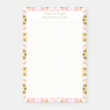 Hübsch rosa, grüne Dot Grid New Baby Planner