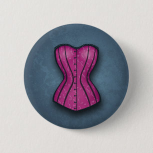 Hübsch rosa Korsett Button