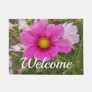 Hübsch-Rosa-Kosmos-Blume Fußmatte
