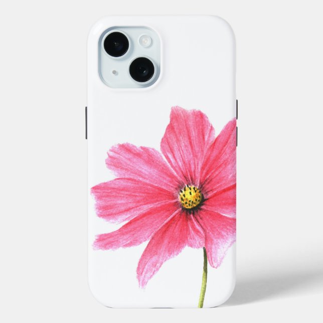 Hübsch rosa Kosmos | Custom Floral Phone Case (Rückseite)
