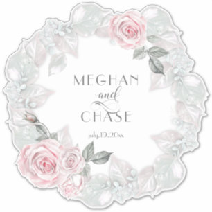 Hübsch-Rosa-KrustenbarefootBride™ Aufkleber