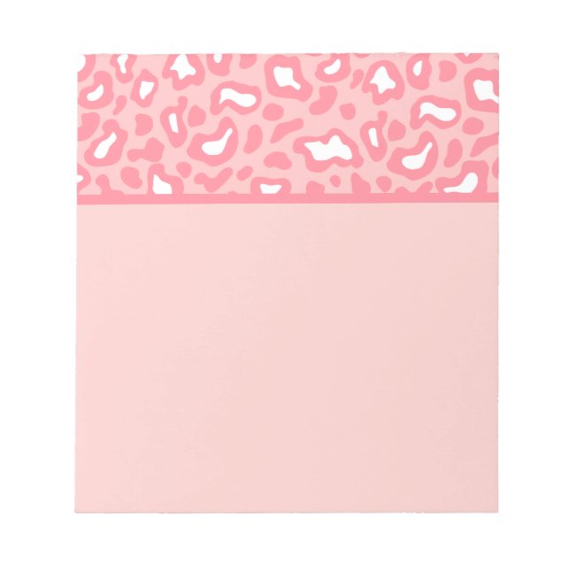 Hübsch rosa Leopard Notepad Notizblock (Vorderseite)