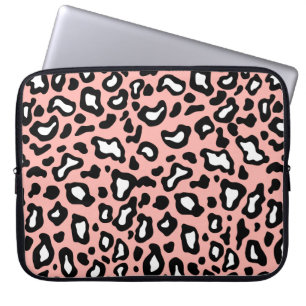 Hübsch rosa Leopard Print Laptop Sleeve