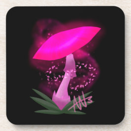 Hübsch rosa leuchtendes Mushroom Getränkeuntersetzer