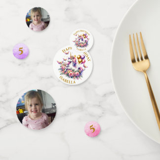 Hübsch Rosa, Lila und Gold Einhorn Geburtstag Konfetti