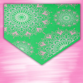 Hübsch rosa Mandala auf grün | Seidenpapier