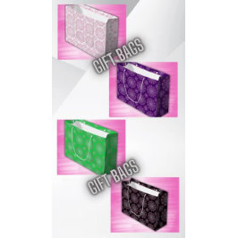 Hübsch rosa Mandala auf lila | Große Geschenktüte