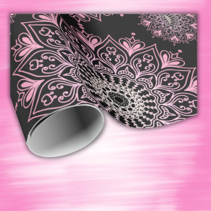 Hübsch rosa Mandala   Geschenkpapier