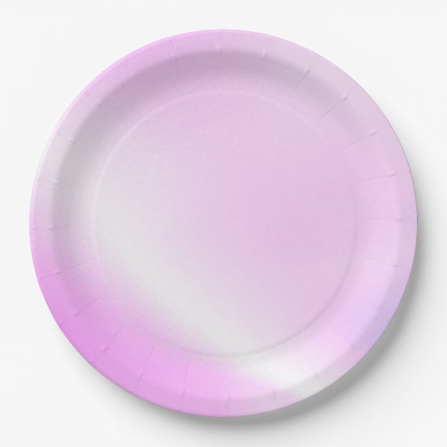 Hübsch rosa Papierplatte Pappteller (Vorderseite)