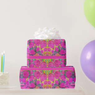 Hübsch rosa Party Balloons Bright Pink Blue Gold Geschenkpapier