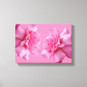 Hübsch rosa Rosa Blütenkunst Leinwanddruck
