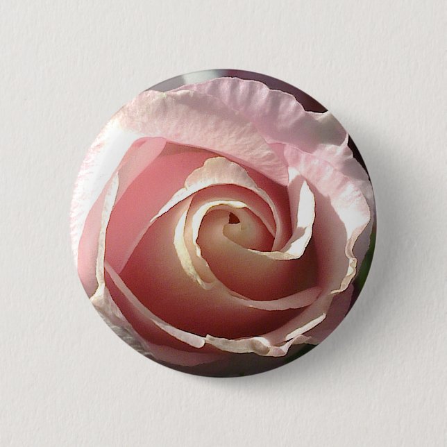 Hübsch rosa Rosa Button (Vorderseite)