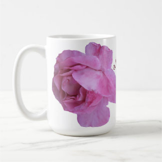 Hübsch rosa Rosa Mum floral einfach modern stilvol Kaffeetasse