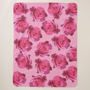 Hübsch rosa Rosen floralboho stilvoll schön Sherpadecke