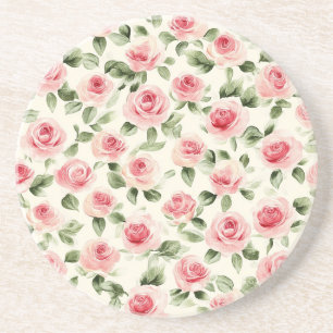Hübsch rosa Rosen Getränkeuntersetzer