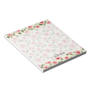 Hübsch rosa Rosen Notizblock
