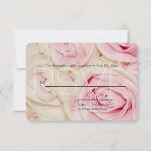 Hübsch Rosa Rosen UAWG RSVP Karte
