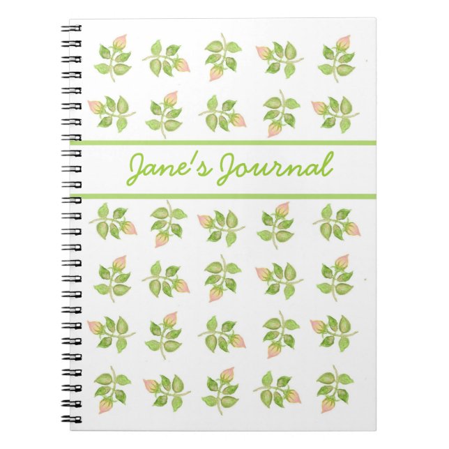 Hübsch-Rosa-Rosenknospe-SpiralNotebook Notizblock (Vorderseite)