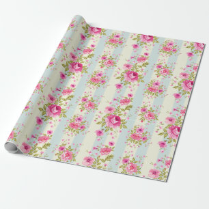 Hübsch rosa Rosenmuster Geschenkpapier