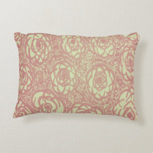 Hübsch rosa Rosenmuster Zierkissen