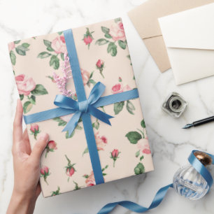 Hübsch Rosa Roses Brautparty Geschenkpapier