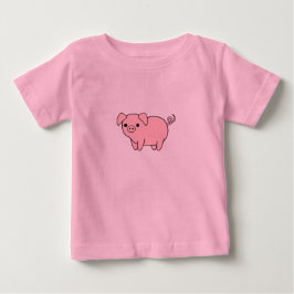 hübsch rosa Schwein Baby T-shirt