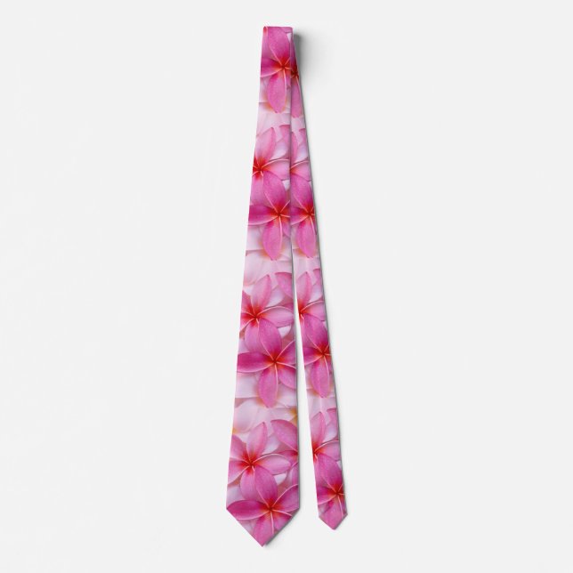 Hübsch rosa Sommer-Blume Krawatte (Vorderseite)