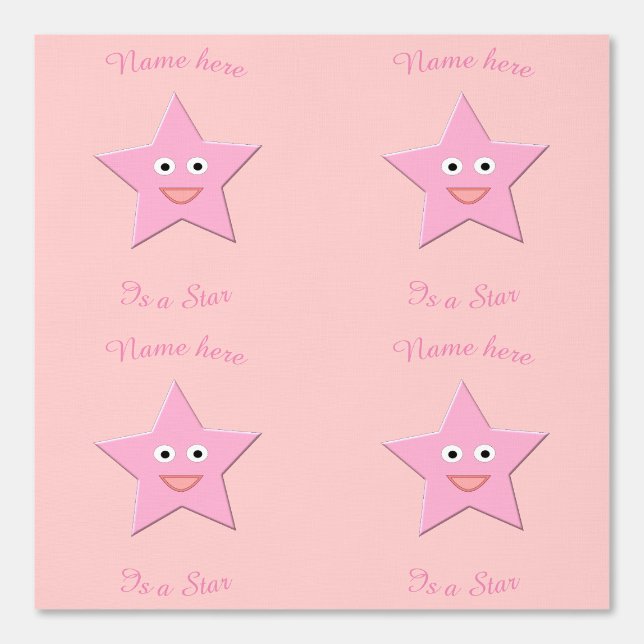 Hübsch rosa Sternchen Gemustert Tapete (Vorderseite)