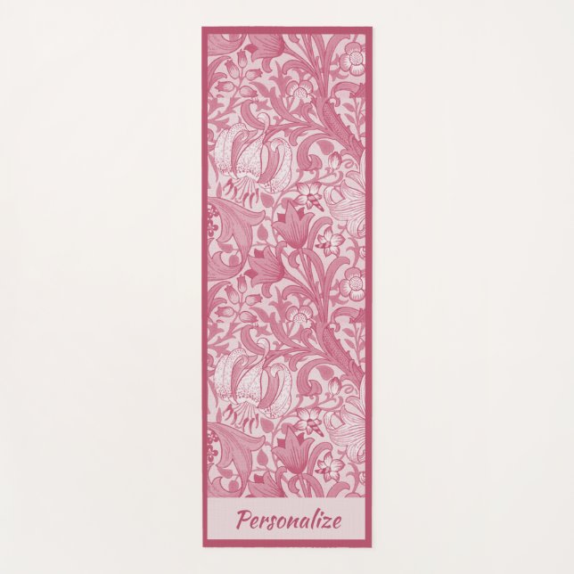 Hübsch rosa Swirbeldesign Zen Yoga Namaste Yogamatte (Vorderseite)