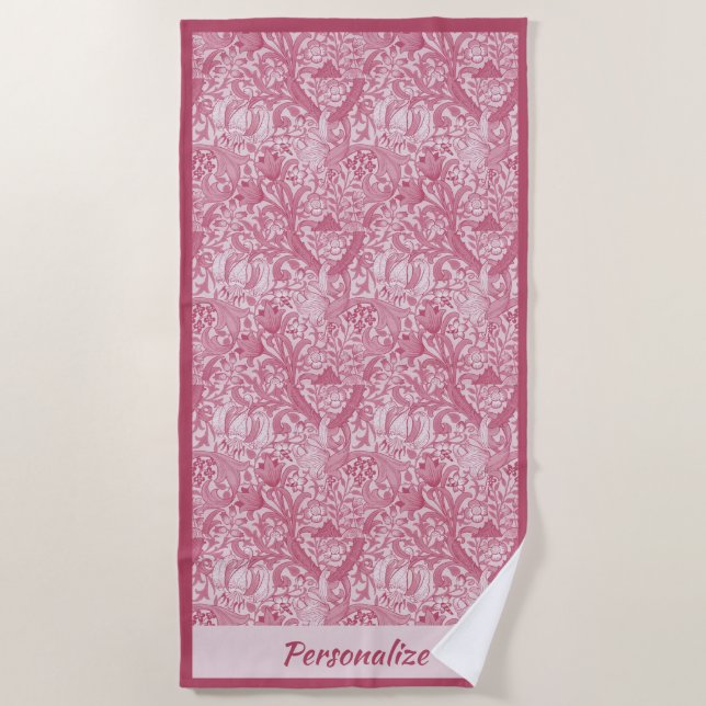 Hübsch rosa Swirt Design Grosser Pool Strandtuch (Vorderseite)