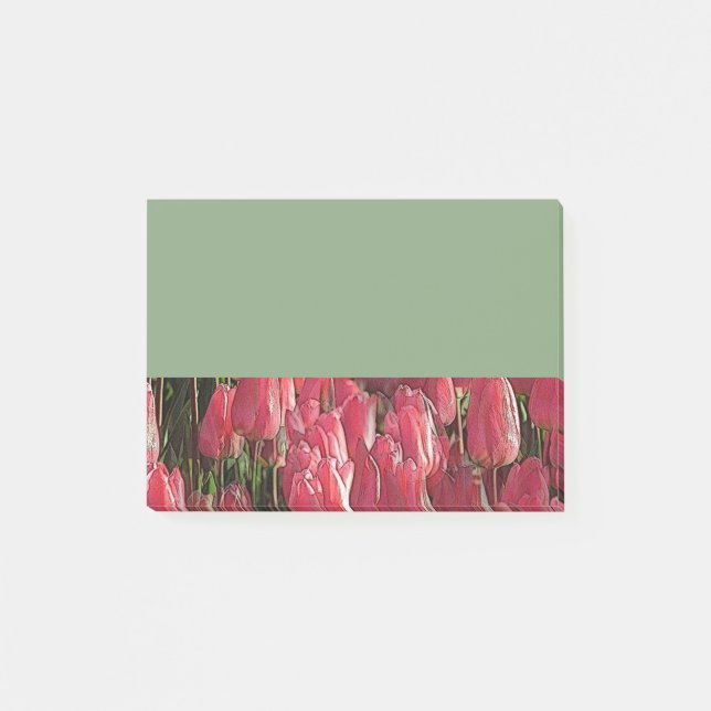Hübsch-rosa Tulips Post-it Klebezettel (Vorderseite)