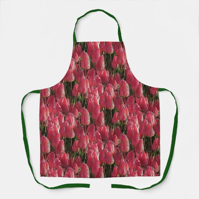 Hübsch-rosa Tulips Schürze (Vorderseite)