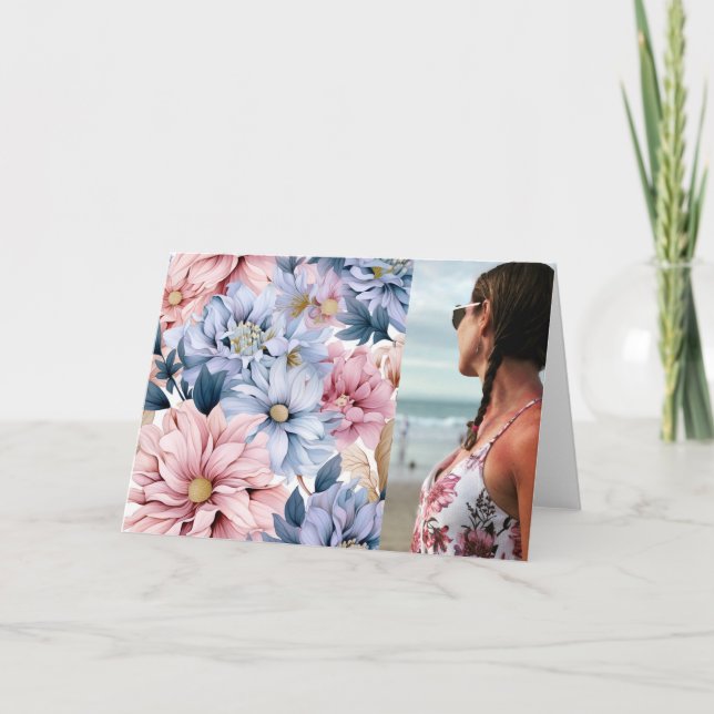 Hübsch rosa und blaue Blüten (Vorderseite)