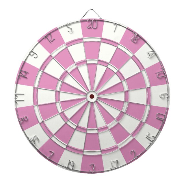 Hübsch Rosa und Weiß Dartscheibe (vorne)