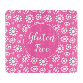 Hübsch rosa und weißes Blumengluten - frei Celiac Schneidebrett