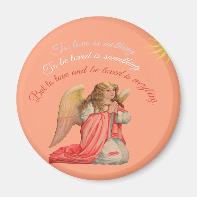 hübsch rosa Vintag Magnet (Vorne)