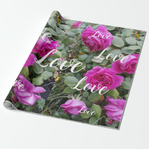 Hübsch Rosa Vintage Rose Blume Geburtstag Liebe Geschenkpapier