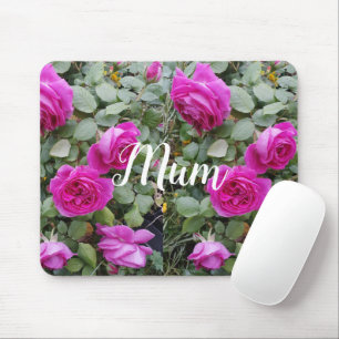 Hübsch Rosa Vintage Rose Blume Geburtstagsmutter Mousepad